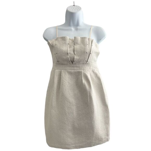ARMANI EXCHANGE Ivory Women‘s Short Mini Dress Size 4. - Picture 1 of 9